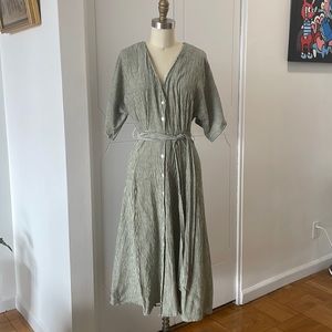 Mango Striped Button Up Dress